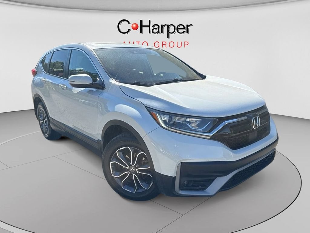2021 Honda CR-V AWD EX-L in White — front three-quarter view